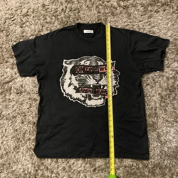 Anine Bing Black Graphic Short Sleeve Tee - Picture 6 of 6